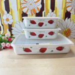画像2: EJIRY　エジリー蓋付ホーローバット　strawberry　いちご　ストロベリー　保存容器　小中大　3個セット (2)