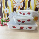 画像9: EJIRY　エジリー蓋付ホーローバット　strawberry　いちご　ストロベリー　保存容器　小中大　3個セット (9)