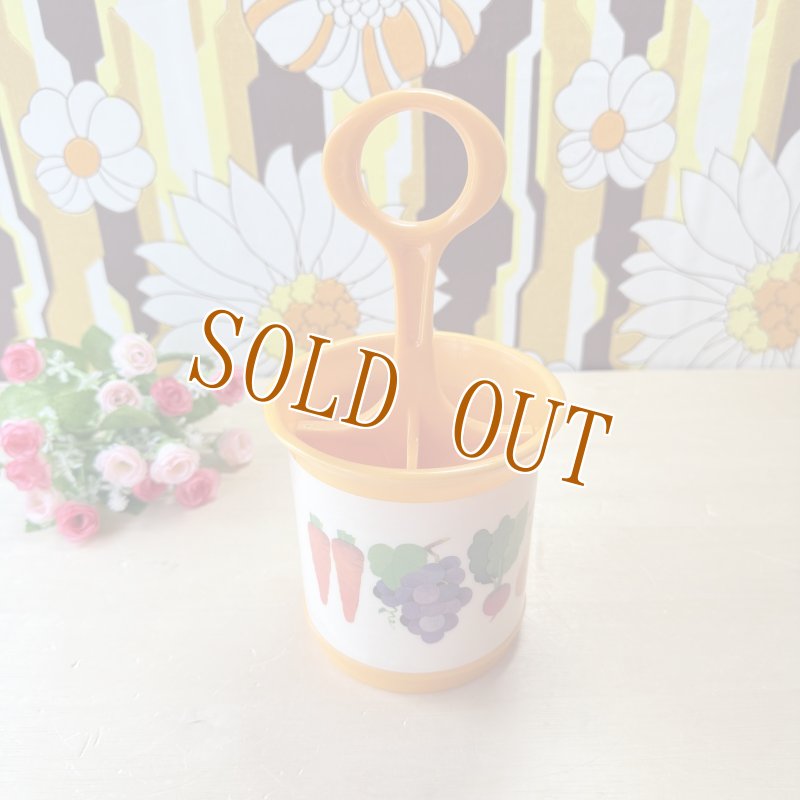 画像3: シルバー　ニュースタンド　11型　イエローオレンジ　フルーツ＆ベジタブル　箸立て　大 (3)