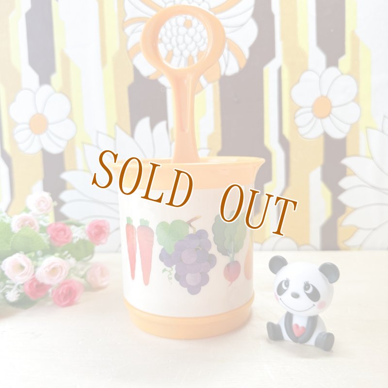 画像1: シルバー　ニュースタンド　11型　イエローオレンジ　フルーツ＆ベジタブル　箸立て　大 (1)