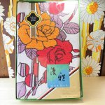 画像1: 昭和レトロな花柄のタオルケット　レトロポップ　ローズ　薔薇　シングルサイズ (1)