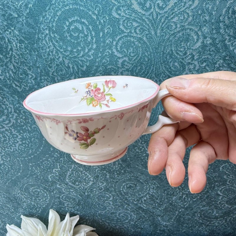 画像4: NIKKO　ニッコー　doublephoenix　ピオニール　ティーカップ＆ソーサー　ピンク系花柄　 (4)