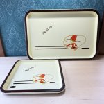 画像1: はらたいら　角型トレー　大きなお盆と小さなお盆のセット (1)
