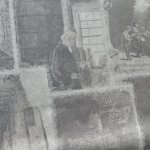 画像5: レトロ包装紙　フランスっぽい人物の画　1枚〜 (5)