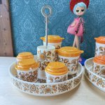 画像2: ワールド印　花柄　アカシア 　箸立て付きカスターセット　調味料入れ　各カラー (2)