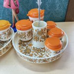 画像13: ワールド印　花柄　アカシア 　箸立て付きカスターセット　調味料入れ　各カラー (13)