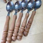 画像3: 純喫茶　昭和レトロなカレースプーン5本とフォーク5本の10本セット！　木製　ウッド (3)