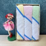 画像1: 花柄タオル　3枚セット　熊本相互銀行　ノベルティ　シミあり (1)