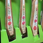 画像4: デラックス　6ピース　キッチンナイフセット　花柄の持ち手　薔薇　包丁セット (4)