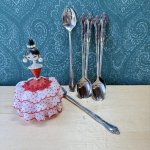 画像1: 純喫茶シルバーカトラリー　先割れロングスプーン　2本セット (1)