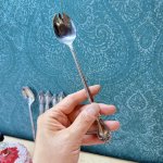 画像6: 純喫茶シルバーカトラリー　先割れロングスプーン　2本セット (6)