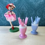 画像1: 姫フォークスタンドセット　ピンク　ブルー　各種 (1)