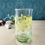 画像2: 佐々木ガラス　Loveiy10　タンブラーグラス　ロビン　グリーン　花柄　G547 (2)