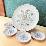 画像2: vintage　plate　modern　gray　ビンテージプレート皿セット　グレー系モチーフ (2)