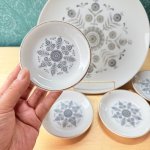画像5: vintage　plate　modern　gray　ビンテージプレート皿セット　グレー系モチーフ (5)