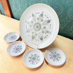 画像6: vintage　plate　modern　gray　ビンテージプレート皿セット　グレー系モチーフ (6)