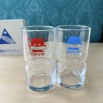 画像3: つくば万博　EXPO85　グラスセット　コスモ星丸グラス　青と赤２個セット　 (3)