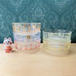 画像2: HOYA　保谷ガラス　レトロポップ柄の５色のガラスの器セット　 (2)