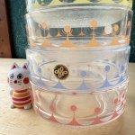 画像4: HOYA　保谷ガラス　レトロポップ柄の５色のガラスの器セット　 (4)