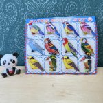 画像1: ブリキ製　カラフル鳥バッジ　１シート　　日本製　　バードブローチ (1)
