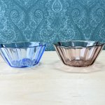 画像6: 中心に花　レトロガラス器　ブルーガラス　グレーガラス　10角　1個　各種 (6)