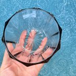 画像9: 中心に花　レトロガラス器　ブルーガラス　グレーガラス　10角　1個　各種 (9)