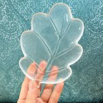 画像5: リーフ型　ガラスの器　葉っぱデザインのガラス皿 (5)