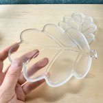 画像8: リーフ型　ガラスの器　葉っぱデザインのガラス皿 (8)