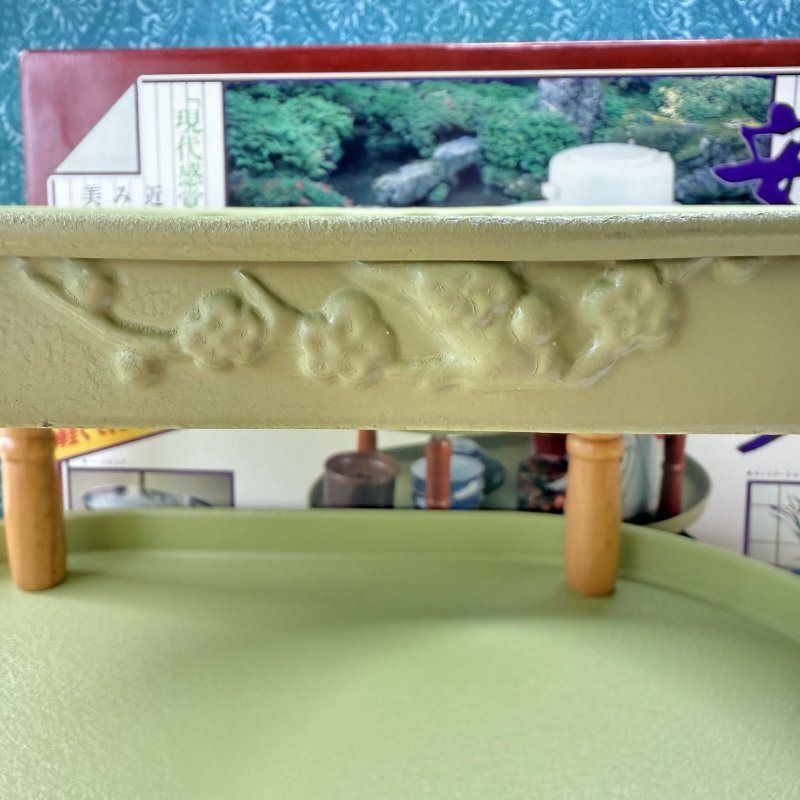 画像5: グリーンのポットワゴン　安全ワゴン　近代建築の和室にみごとに調和する美しいデザイン　 (5)