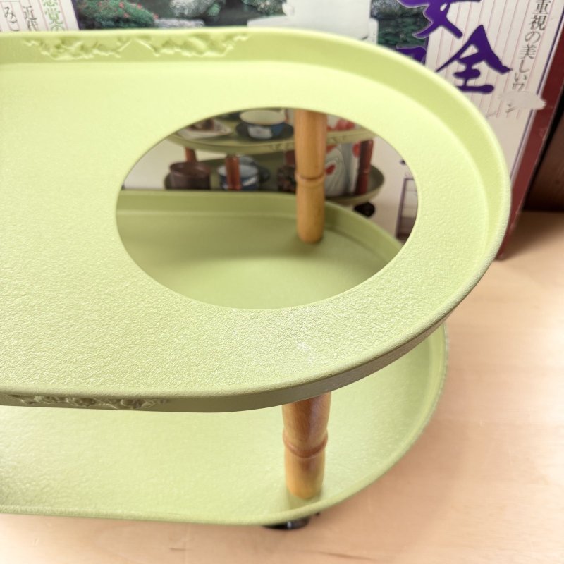 画像7: グリーンのポットワゴン　安全ワゴン　近代建築の和室にみごとに調和する美しいデザイン　 (7)