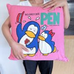 画像6: THE LOVELY　DATE　NAME　IS　PENGUIN PEN　ピンクカラーのファンシークッション　ペンギン (6)
