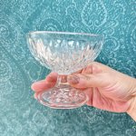 画像8: 純喫茶　放射線　カットガラス　アイスクリームカップ　デザートグラス　ダイヤカット (8)