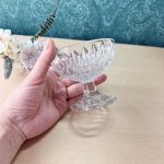 画像11: 純喫茶　放射線　カットガラス　アイスクリームカップ　デザートグラス　ダイヤカット (11)