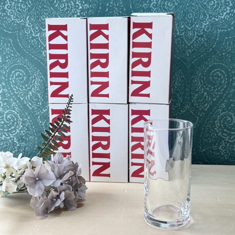 画像1: キリンビール　ノベルティグラス　KIRIN　モールタンブラー　ビールグラス　箱入り6個セット (1)