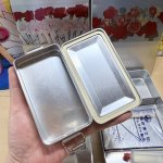 画像12: 理研リケン　ランチボックス　アルミ弁当箱　花柄２種（カーネーション・バラ）ブック弁当箱 (12)