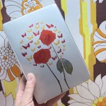 画像3: ツルマル印　アルミ弁当箱　花柄　蝶々が集まる薔薇の花　ブック弁当箱 (3)