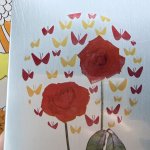 画像4: ツルマル印　アルミ弁当箱　花柄　蝶々が集まる薔薇の花　ブック弁当箱 (4)