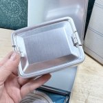 画像7: ホクセイ　ランチボックス　アルミ弁当箱　ブック弁当箱　シルバー　 (7)