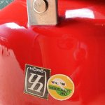 画像4: 北欧風　ホーローケトル　レッド　赤にホワイトの花柄　vintage　琺瑯やかん (4)