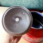 画像6: 北欧風　ホーローケトル　レッド　赤にホワイトの花柄　vintage　琺瑯やかん (6)