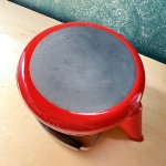 画像9: 北欧風　ホーローケトル　レッド　赤にホワイトの花柄　vintage　琺瑯やかん (9)