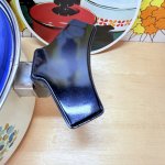 画像6: ヤマタカ　青いリンゴのホーロー両手鍋　レトロポップ　青蓋　北欧風　20cm　アップル　りんご　 (6)