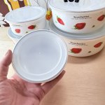 画像5: EJIRY エジリー ストロベリー柄ホーロー保存容器 蓋付ストレートタイプ いちご 各種 (5)