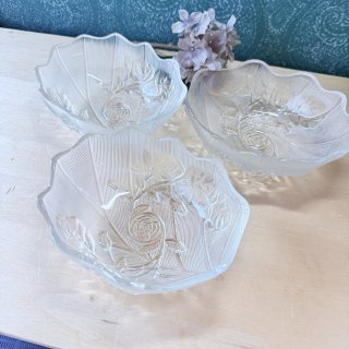 ガラス製　昭和レトロな器　花柄 NARUMI - NARUMI 耐熱ガラス 日本製 昭和食器 ナルミ 昭和レトロ