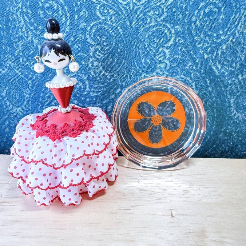 画像6: ガラスのコースター　豆皿　お花柄　イエロー　オレンジ　各種　 (6)