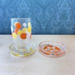 画像9: ガラスのコースター　豆皿　お花柄　イエロー　オレンジ　各種　 (9)