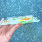 画像6: デイジー　オレンジ花柄　ガラス器　角皿　各枚数 (6)
