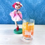 画像1: 佐々木ガラス　ラブリー10 ロビン　ポップグラス　花柄　オレンジ (1)