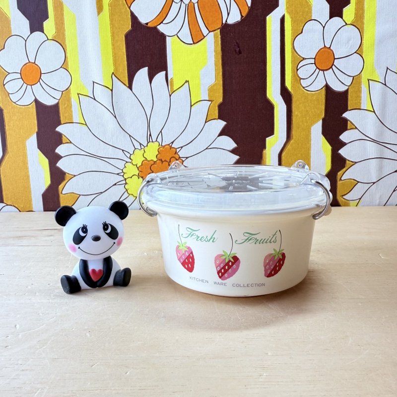 画像1: EJIRY　エジリーフレッシュパッカー　陶器製保存容器　ストロベリー　いちご (1)