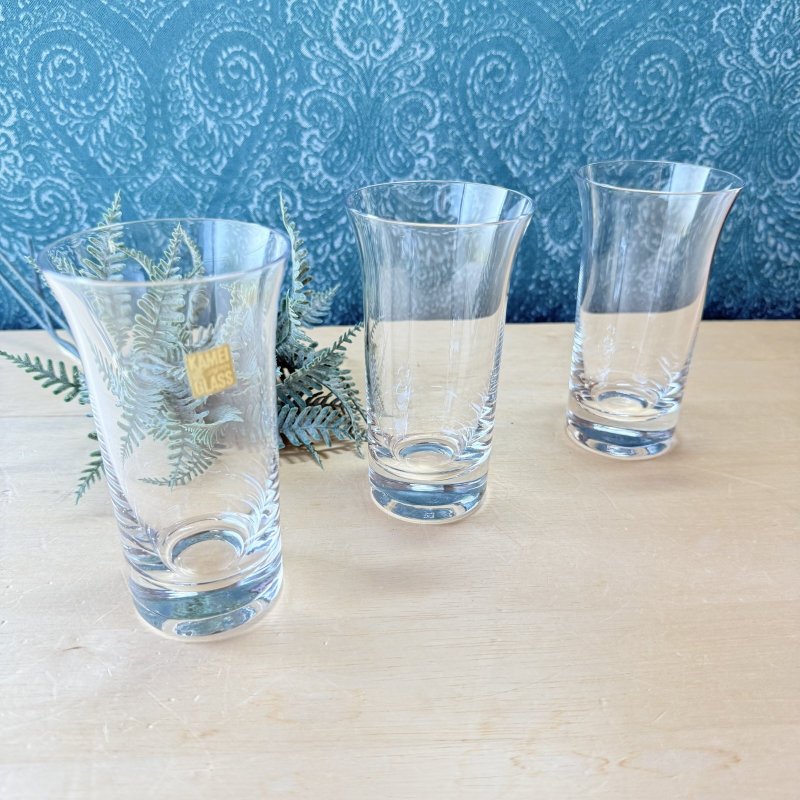画像2: KAMEI　GLASS　カメイガラス　crystal　一口グラス3個セット (2)